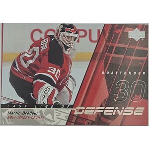 2003 Upper Deck Last Line of Defense Martin Brodeur #LL8 Devils Goalie